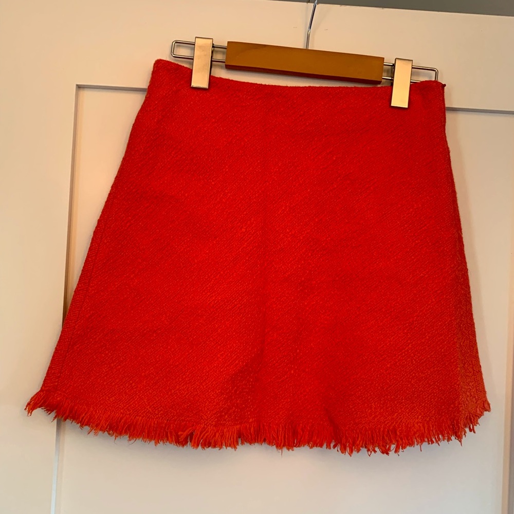 Orange mini skirt